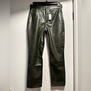 High Rise Faux-Leather Vintage Slim Jeans